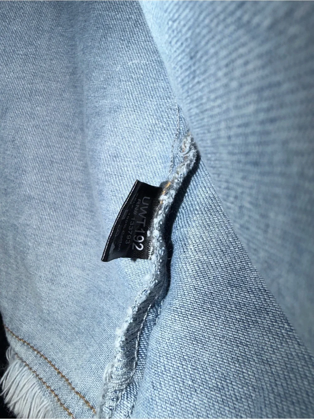 POL Denim Jacket with White eyelet embroidered Lace Inset Med - Picture 8 of 8